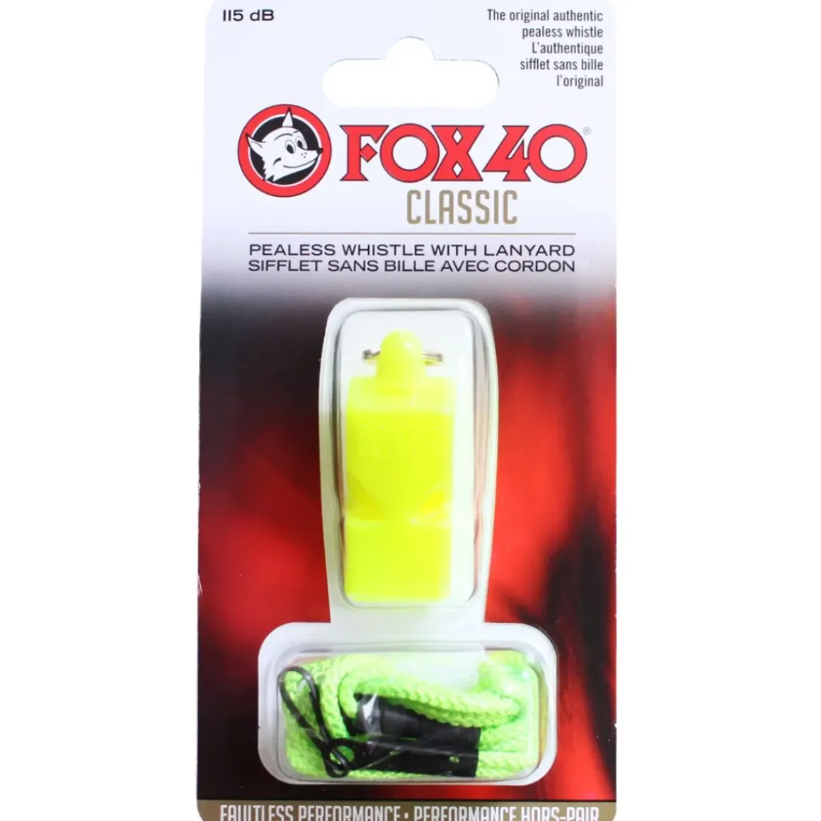 Fox40 Whislte Classic Inkl String Yellow
